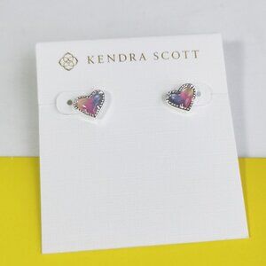 Kendra Scott Silver Watercolor Stud Earrings - Ari Heart